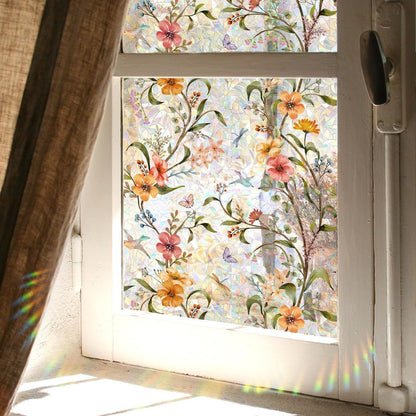 Stained Wildflower Window Film