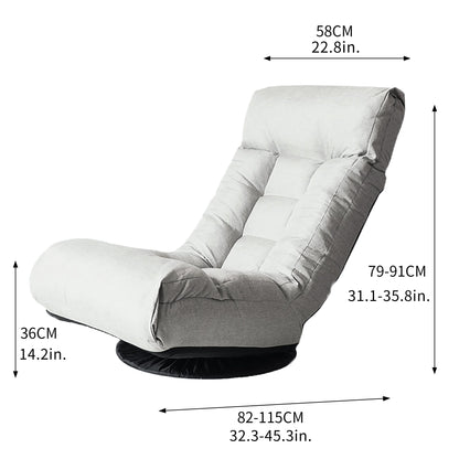 Single sofa reclining chair Japanese chair lazy sofa tatami balcony reclining chair leisure sofa adjustable chair - Usofuns