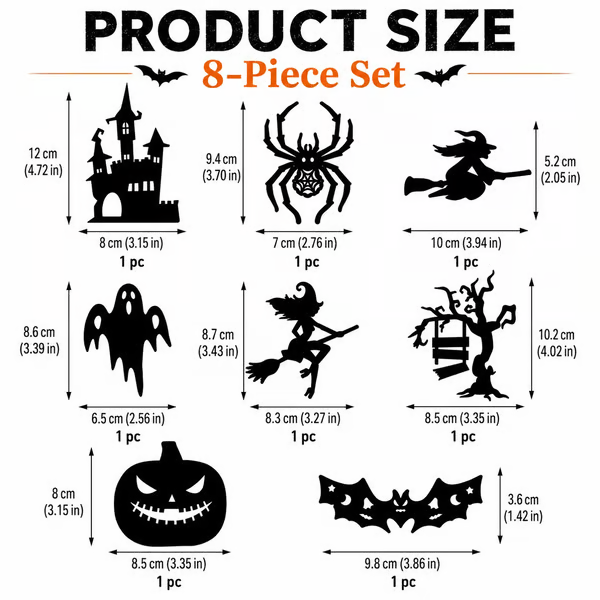 Halloween LED Silhouette Wall Light Stickers