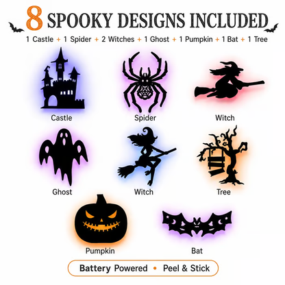 Halloween LED Silhouette Wall Light Stickers