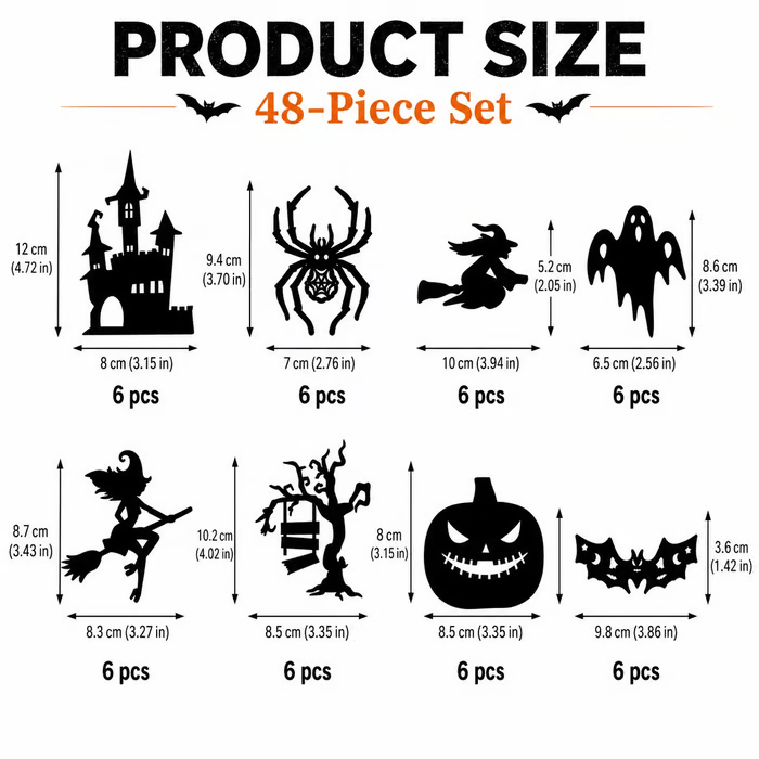 Halloween LED Silhouette Wall Light Stickers