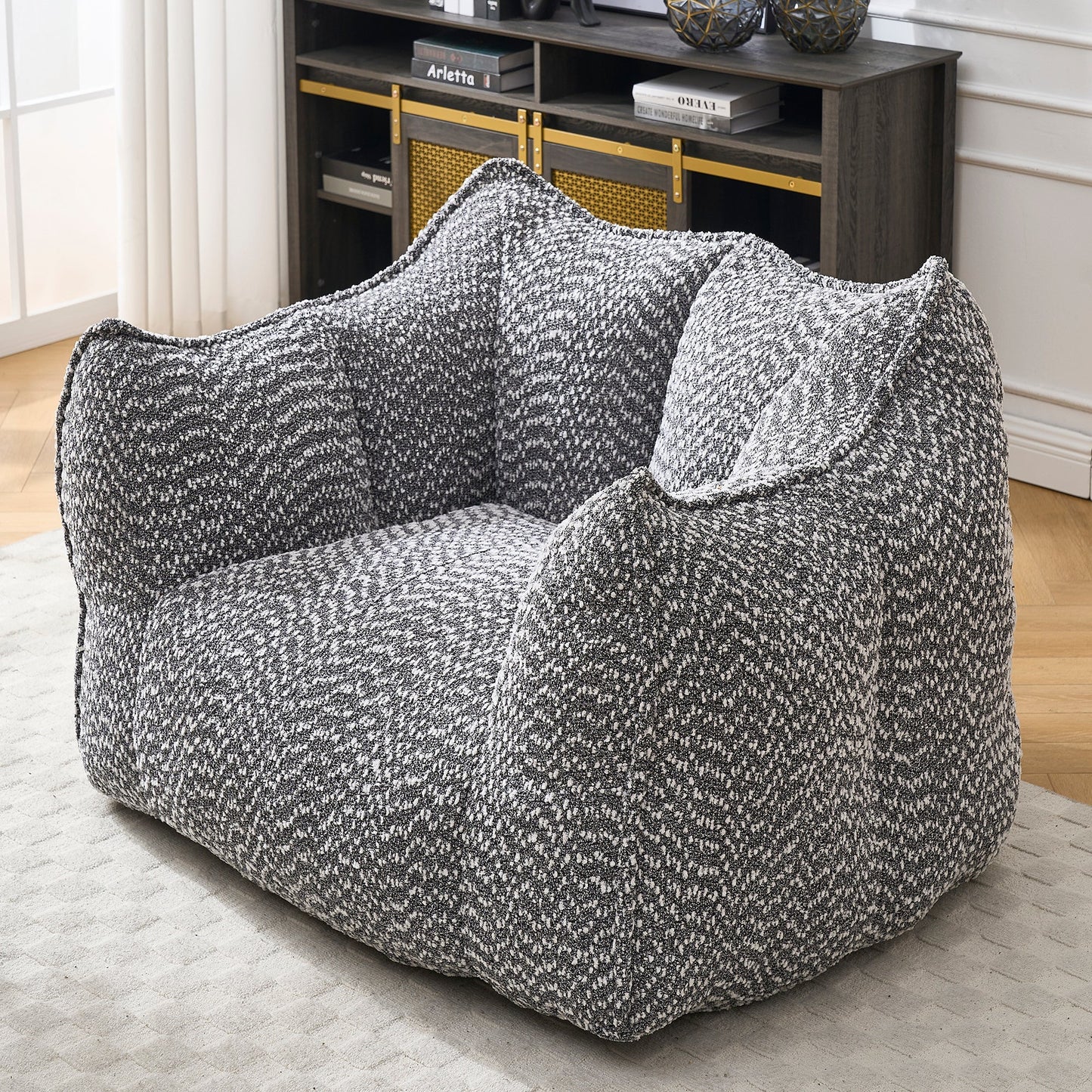 Sofa chairs with highly resilient foam for living rooms and bedrooms, comfortable square lazy sofas, sofas for adults to play, read and watch TV - Usofuns