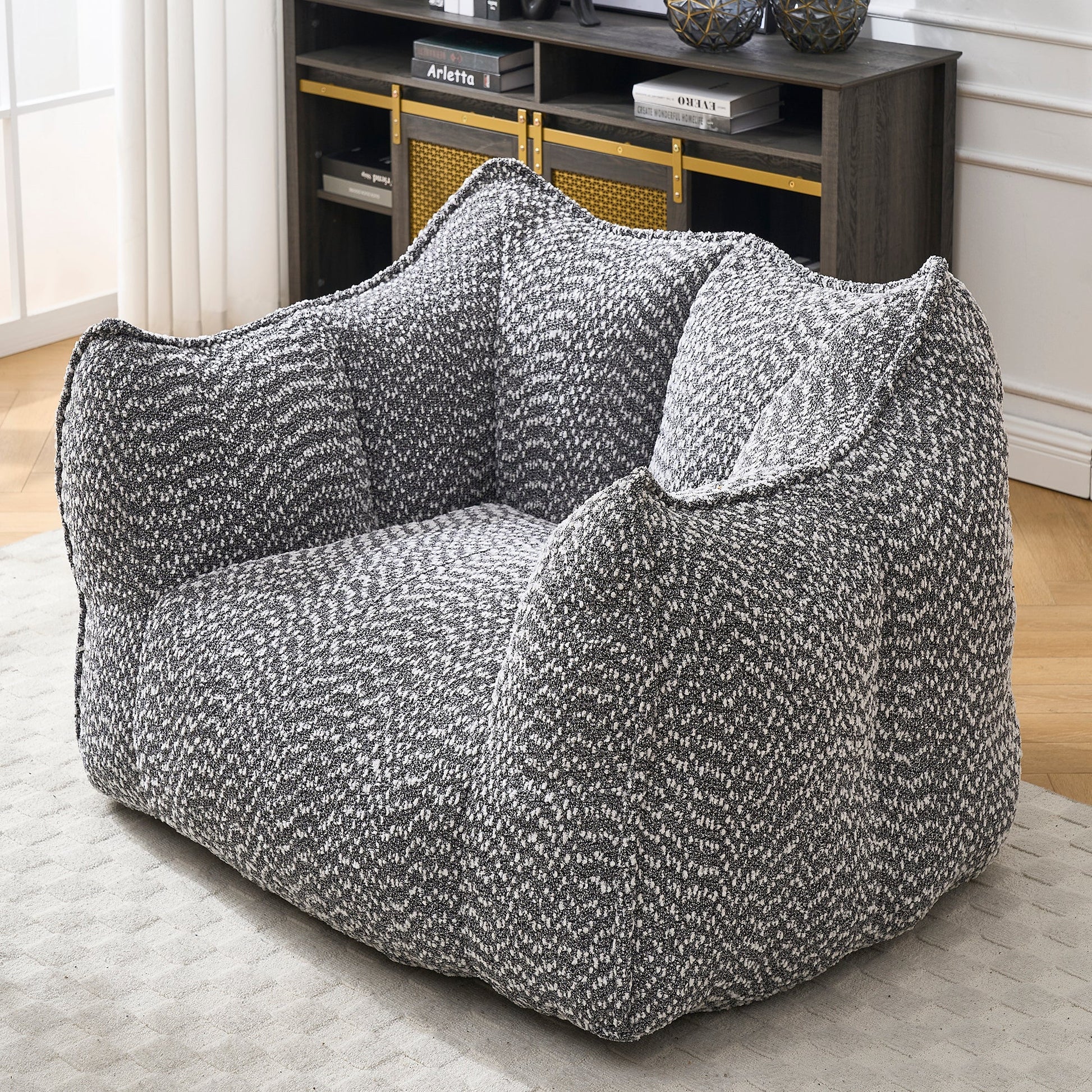 Sofa chairs with highly resilient foam for living rooms and bedrooms, comfortable square lazy sofas, sofas for adults to play, read and watch TV - Usofuns