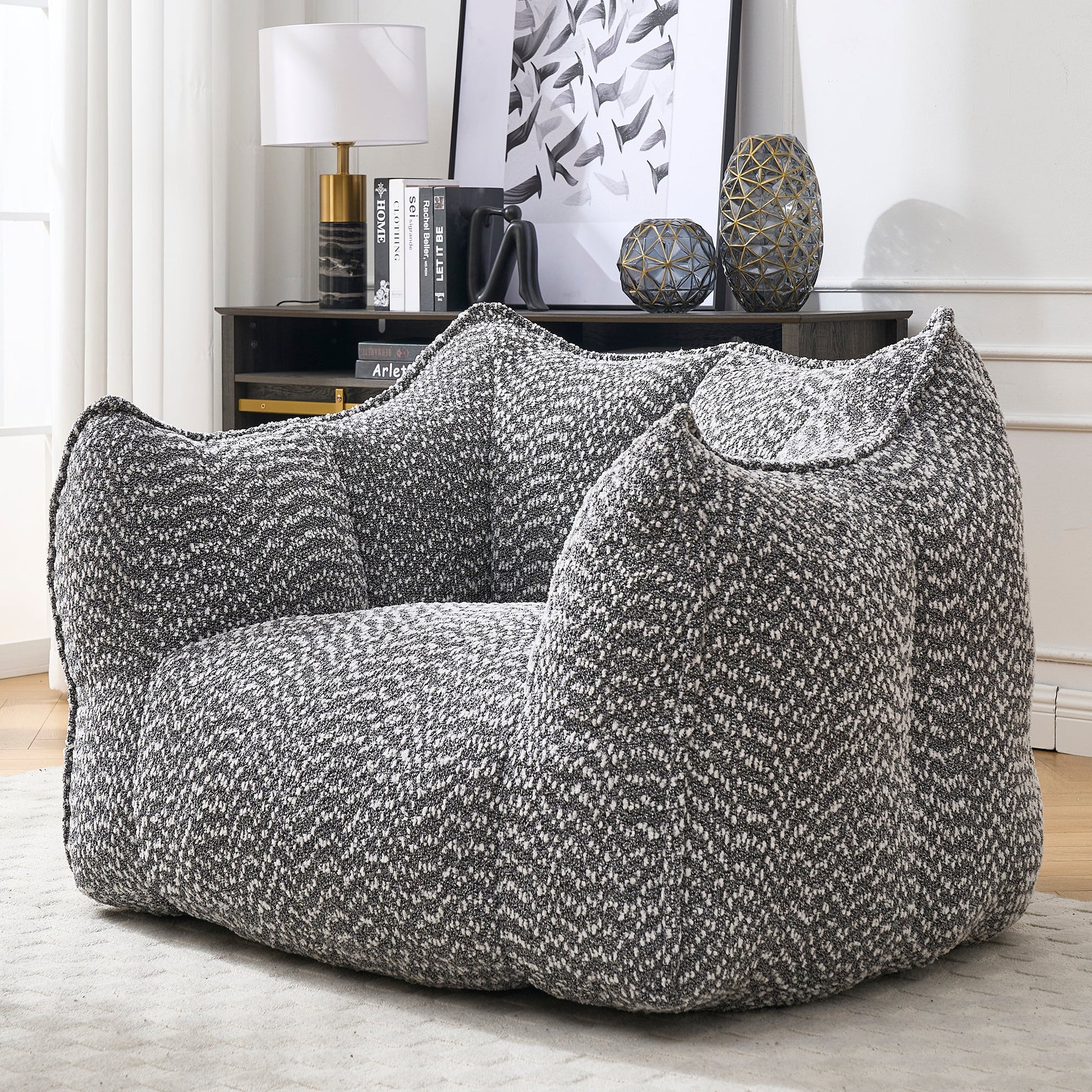 Sofa chairs with highly resilient foam for living rooms and bedrooms, comfortable square lazy sofas, sofas for adults to play, read and watch TV - Usofuns