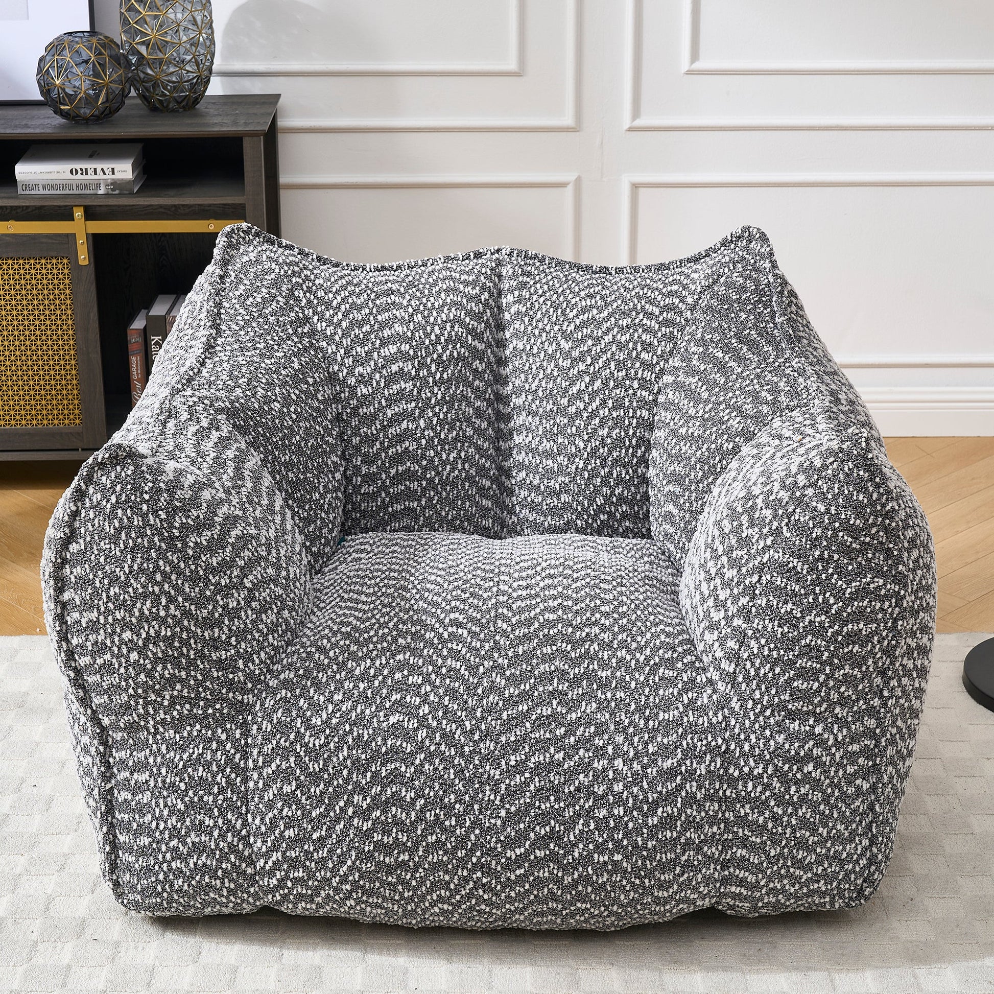 Sofa chairs with highly resilient foam for living rooms and bedrooms, comfortable square lazy sofas, sofas for adults to play, read and watch TV - Usofuns