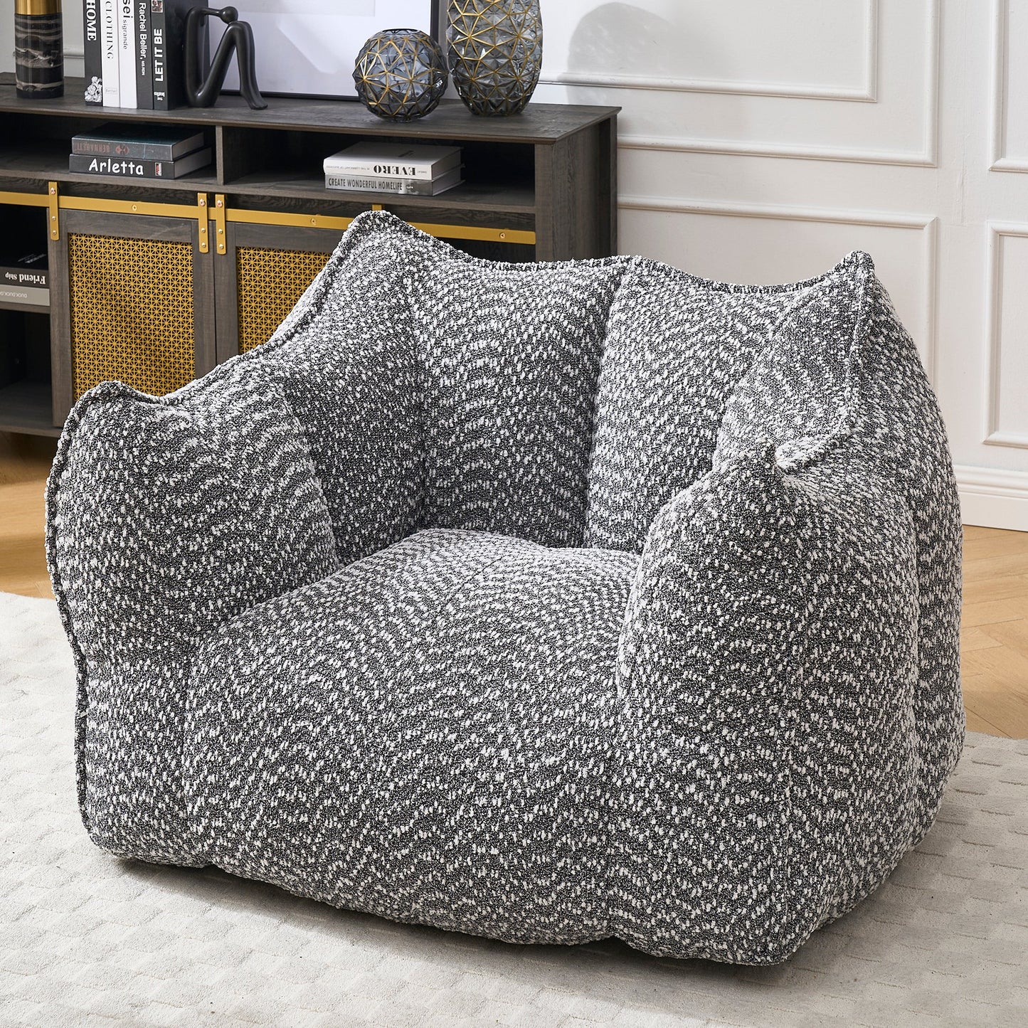 Sofa chairs with highly resilient foam for living rooms and bedrooms, comfortable square lazy sofas, sofas for adults to play, read and watch TV - Usofuns