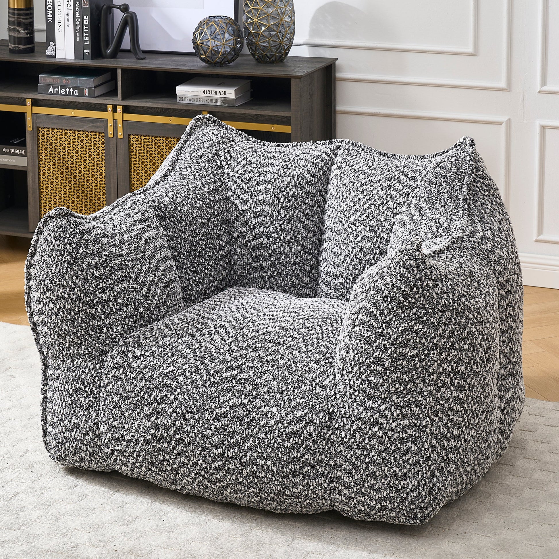 Sofa chairs with highly resilient foam for living rooms and bedrooms, comfortable square lazy sofas, sofas for adults to play, read and watch TV - Usofuns