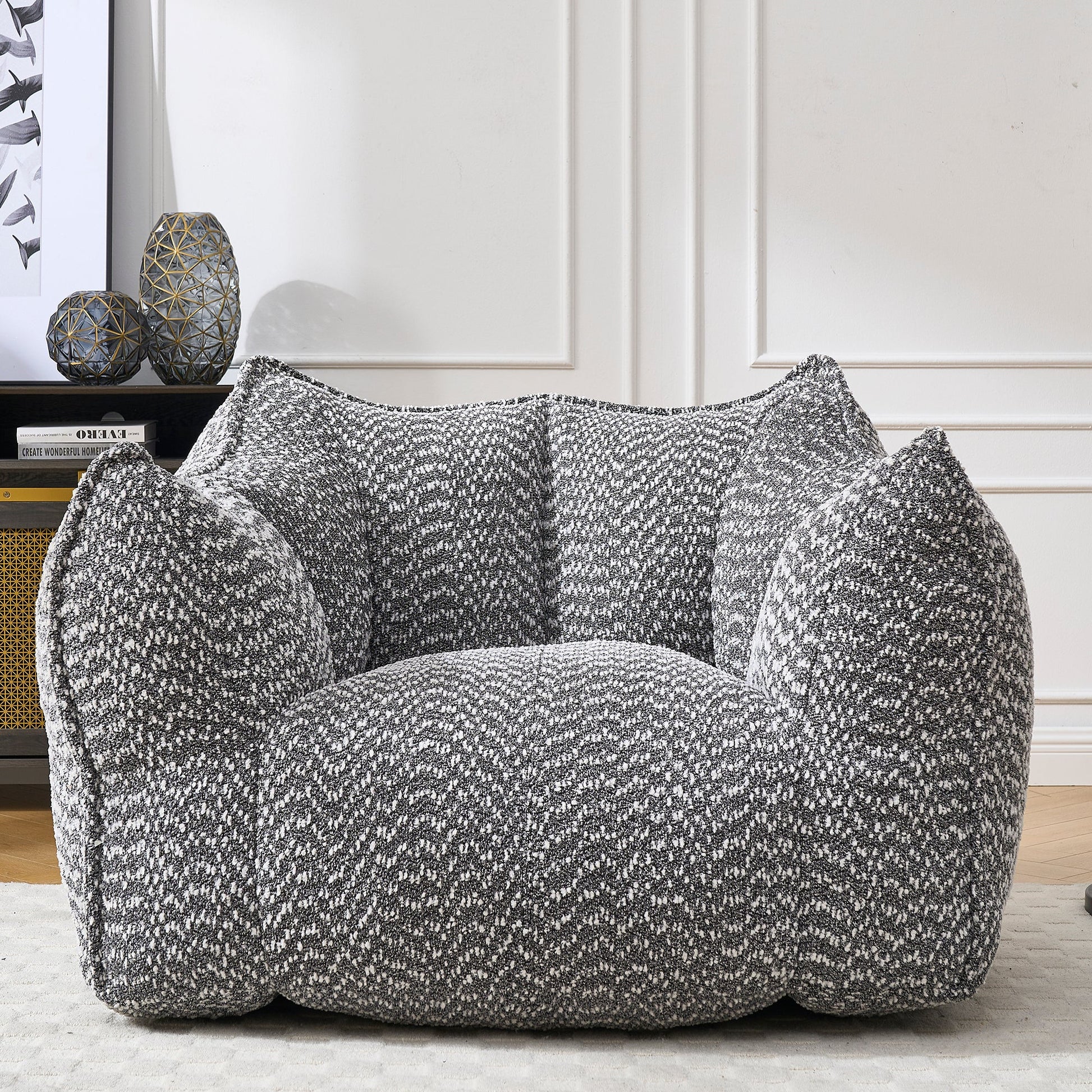 Sofa chairs with highly resilient foam for living rooms and bedrooms, comfortable square lazy sofas, sofas for adults to play, read and watch TV - Usofuns