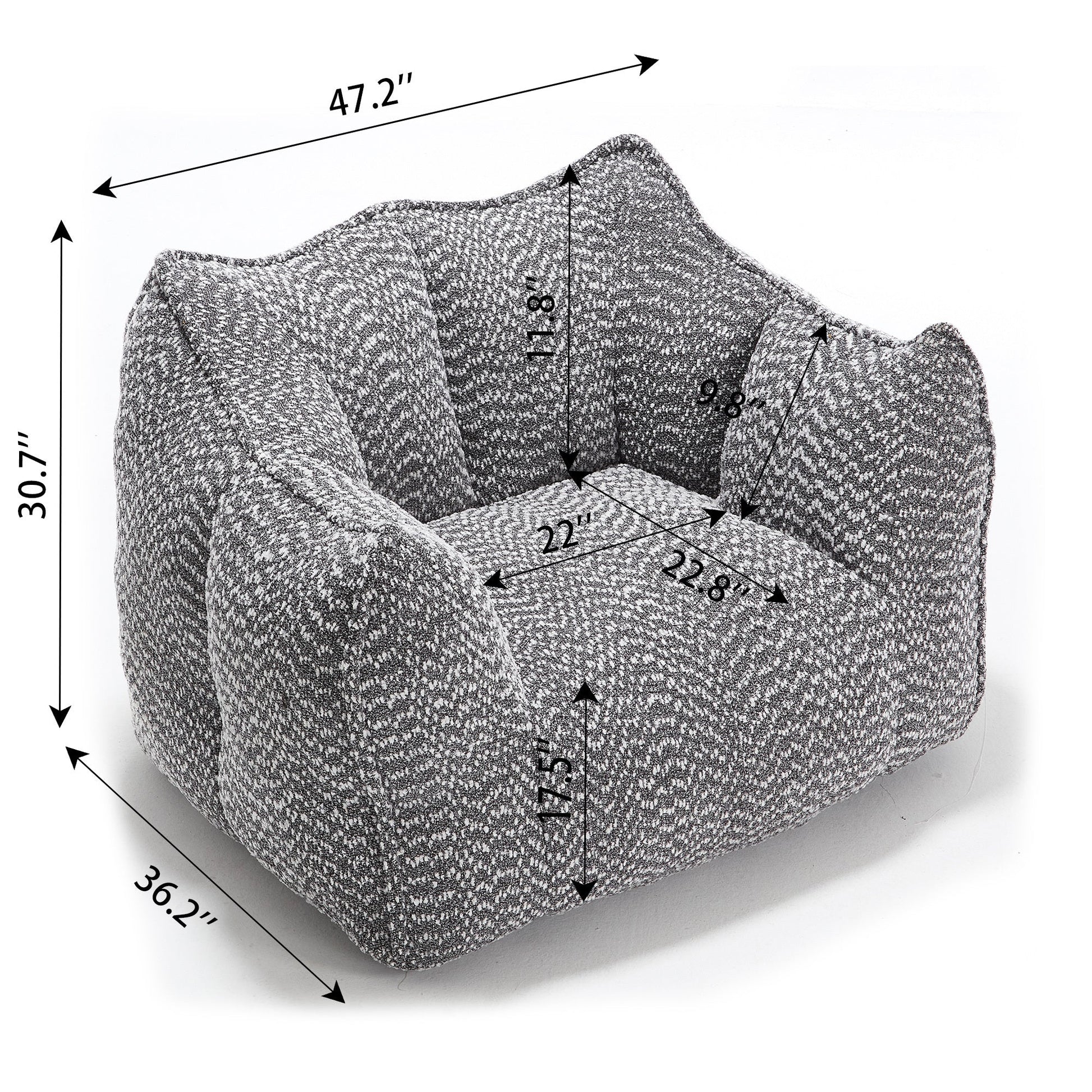 Sofa chairs with highly resilient foam for living rooms and bedrooms, comfortable square lazy sofas, sofas for adults to play, read and watch TV - Usofuns