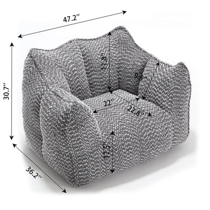 Sofa chairs with highly resilient foam for living rooms and bedrooms, comfortable square lazy sofas, sofas for adults to play, read and watch TV - Usofuns